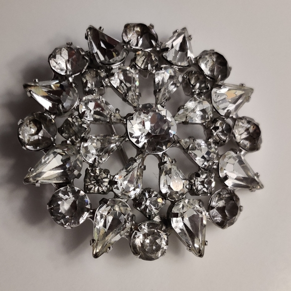 Vintage Joseph Wiener Crystal Brooch - Picture 9 of 12
